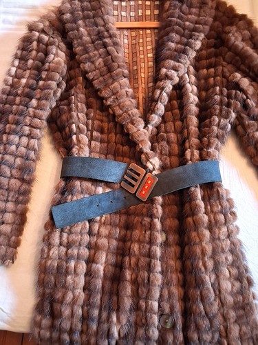 Manteau vison travaillé en - manteau,