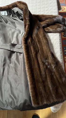 Manteau long vraie fourrure - manteau, en