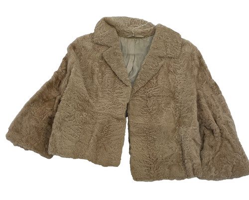 Manteau court vison bouclé - vison,